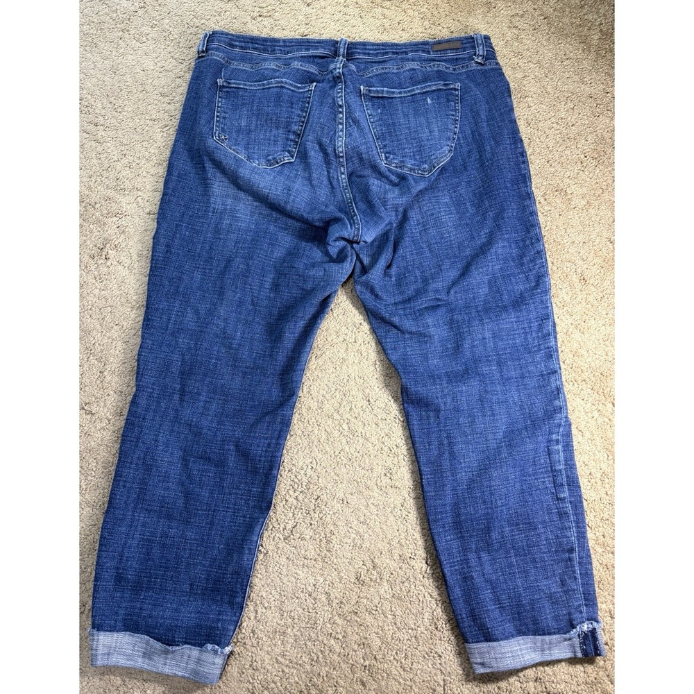 Kut from the Kloth Ankle Straight Leg Cuffed Jeans Women 20W Blue Denim - Picture 8 of 8